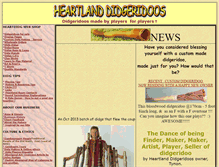 Tablet Screenshot of heartlanddidgeridoos.com.au